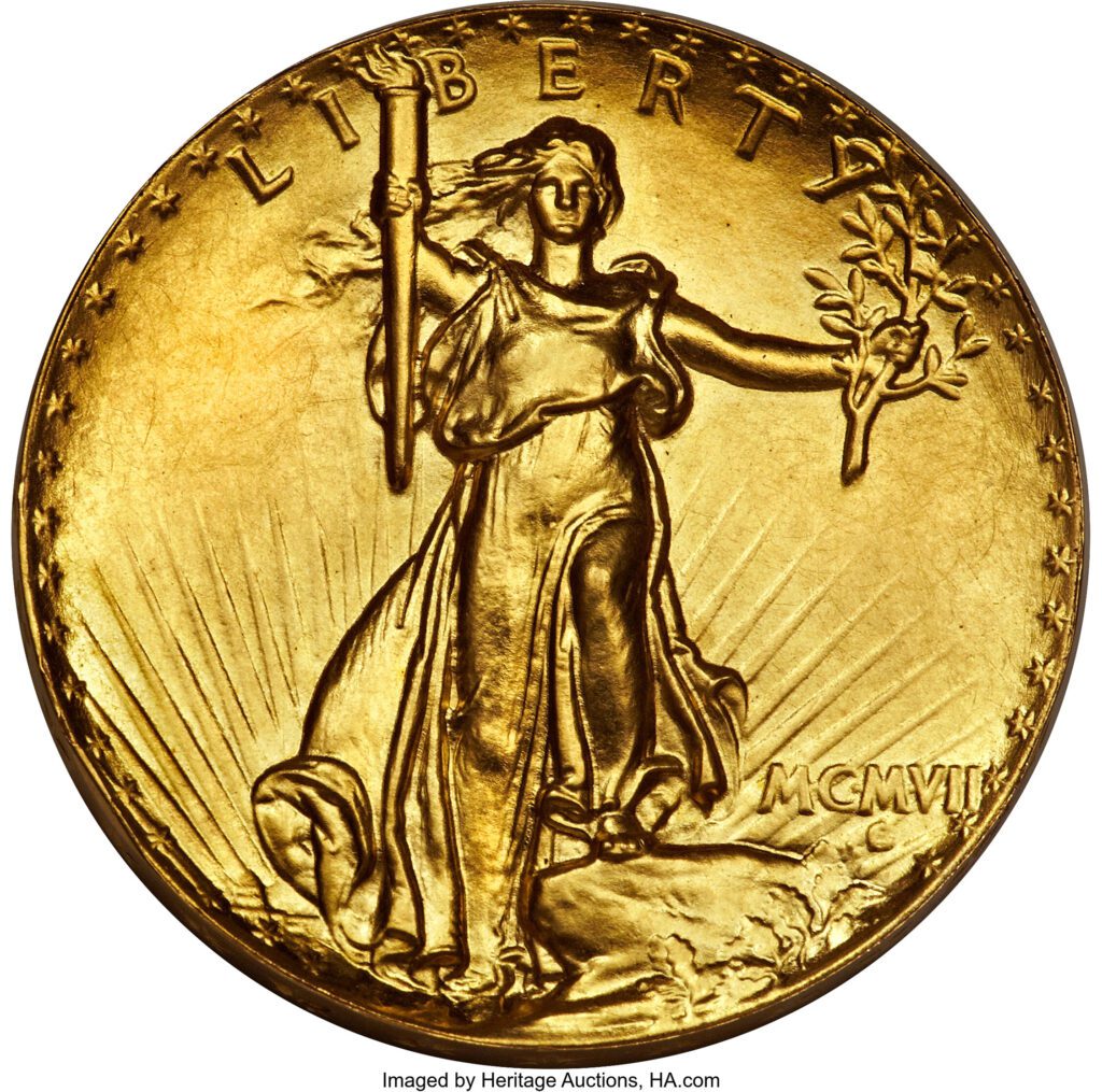 Saint-Gudens 1907 $20o