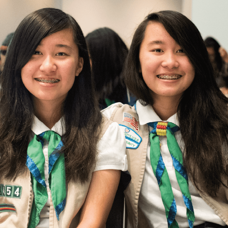 two girl scouts