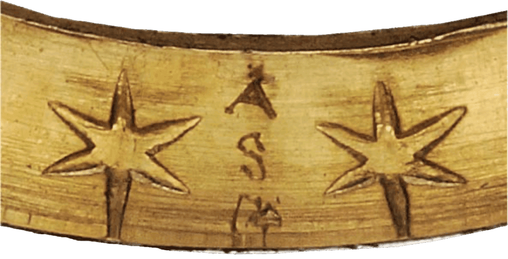 edge lettering w ASG initials